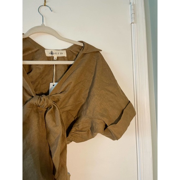 Just Bee Queen Chiara Cutout Midi Women's Dress Brown Size XS NWT - Picture 4 of 10